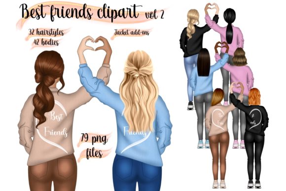 Best Friends Vol.2 Clipart: Elevating Your Creative Projects with High-Resolution Assets