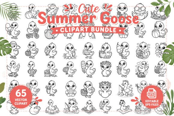 Cute Summer Goose Clipart Bundle: A Strategic Asset for Digital Creators