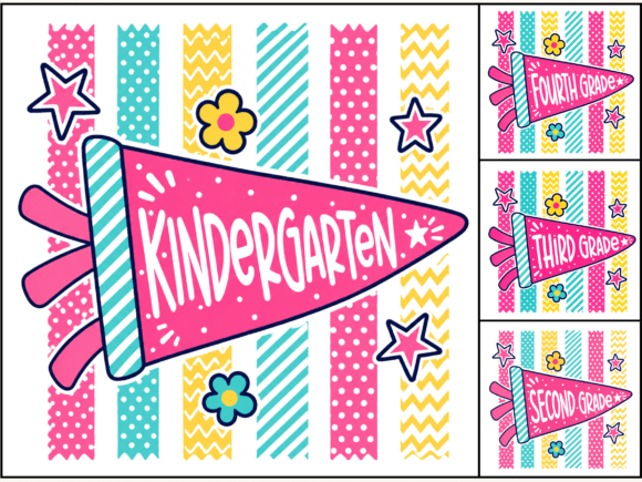 Elevating Back-to-School Merchandise with the Grade Level Pennant PNG Bundle