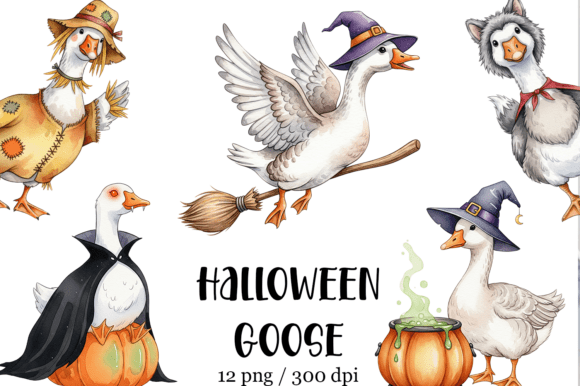 Halloween Goose PNG Funny Goose: Spooky Charm