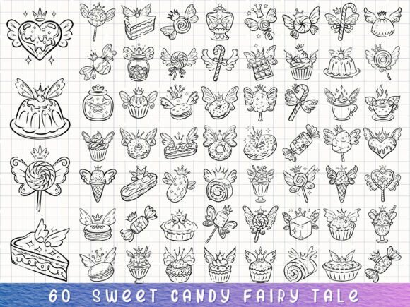 Sweet Candy Fairy Tale Dessert Clipart